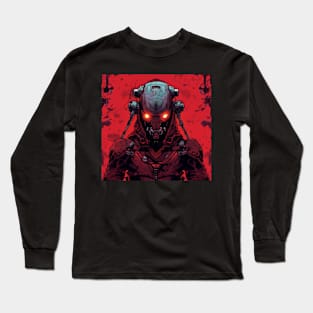 Cyborg Red Long Sleeve T-Shirt